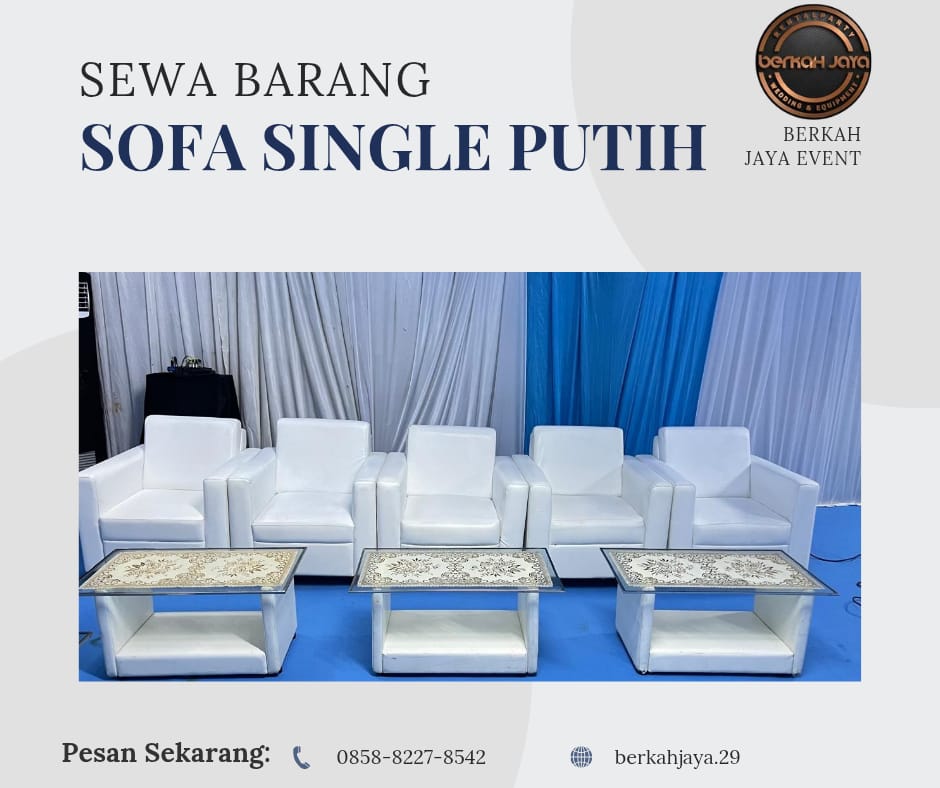 Sewa Sofa Kotak Warna Putih Area Jakarta Selatan