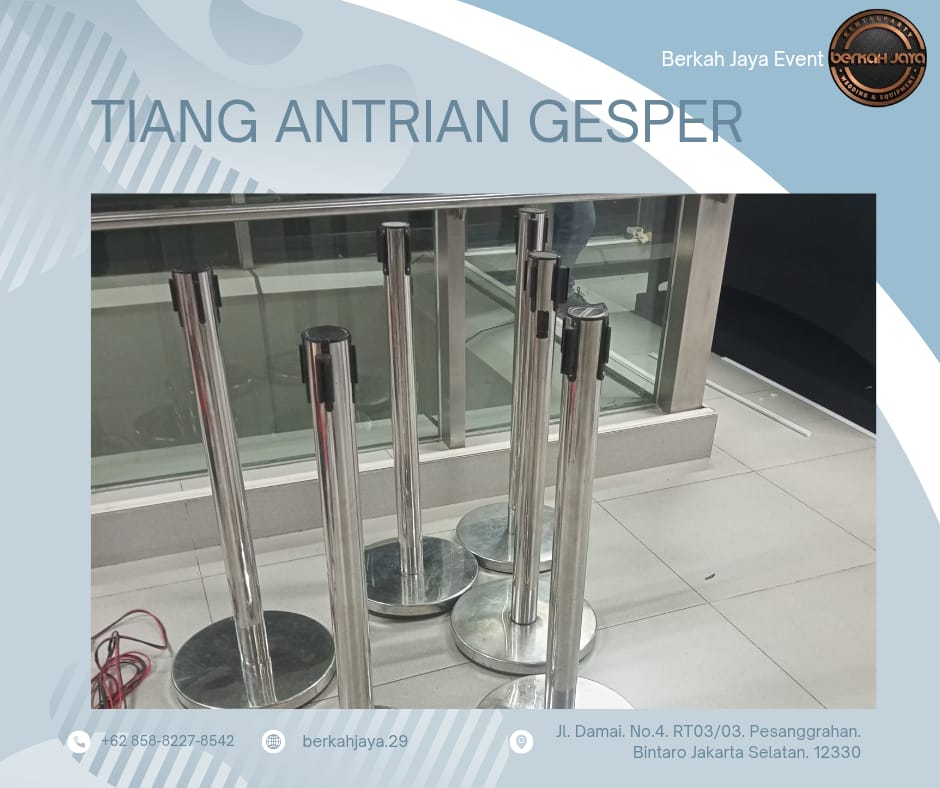 Sewa Tiang Antrian Gesper Daerah Jakarta Selatan
