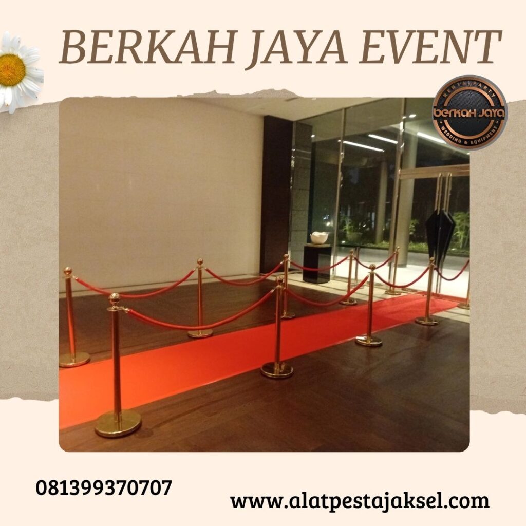 Rental Tiang Antrian Bludru Area Jakarta Selatan