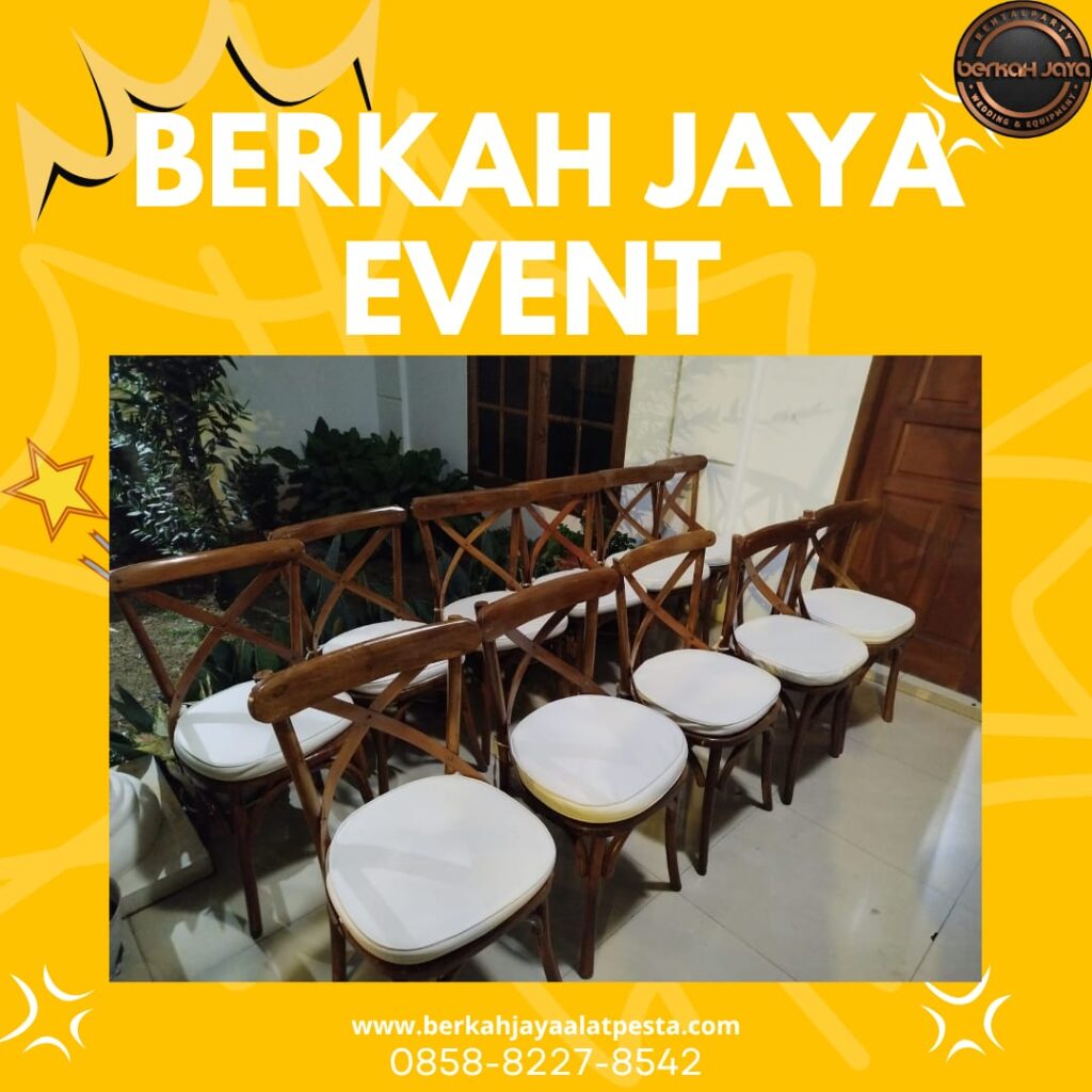 Rental Kursi Crossback Elegan untuk Pernikahan dan Event Jakarta Selatan