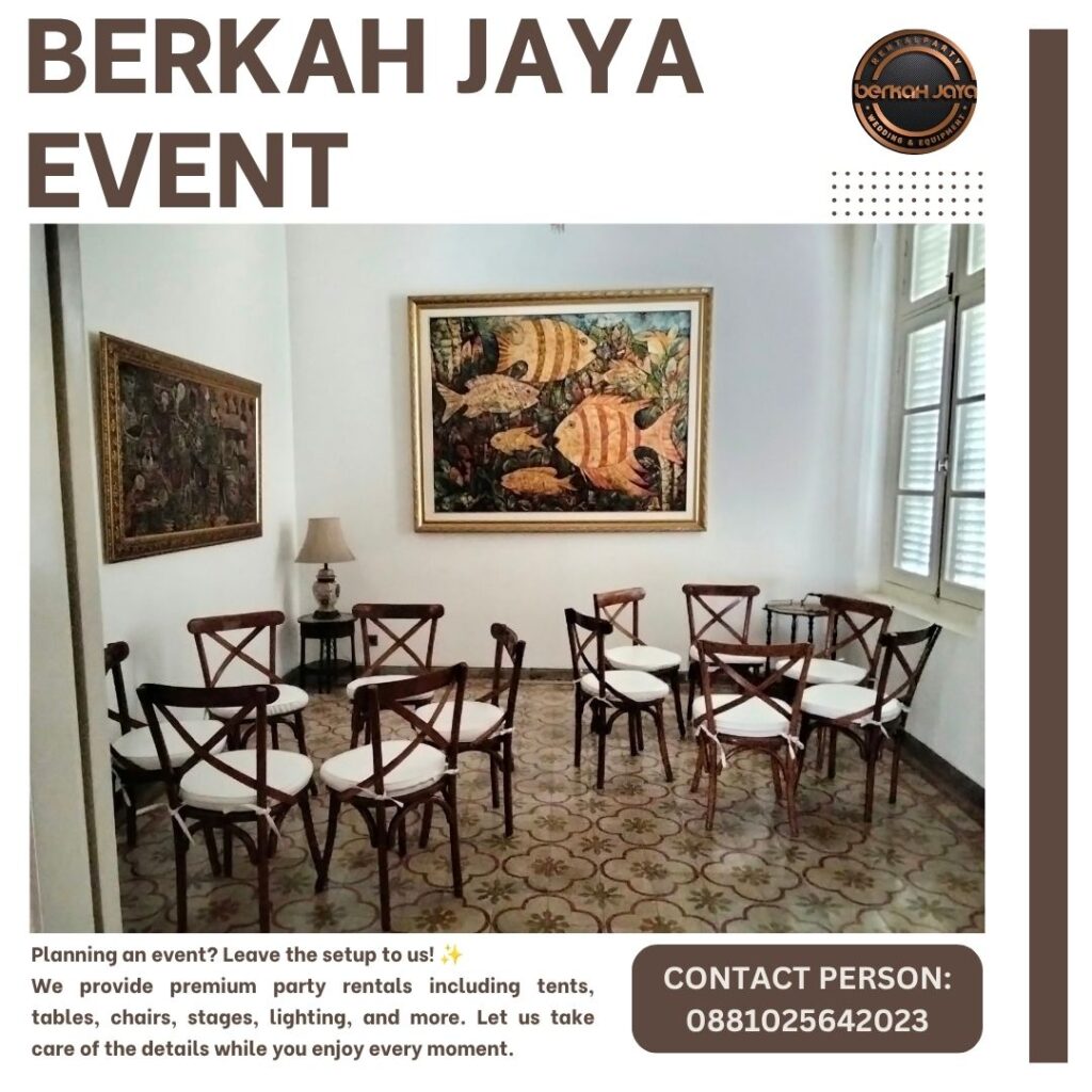 Rental Kursi Crossback Elegan untuk Pernikahan dan Event Jakarta Selatan